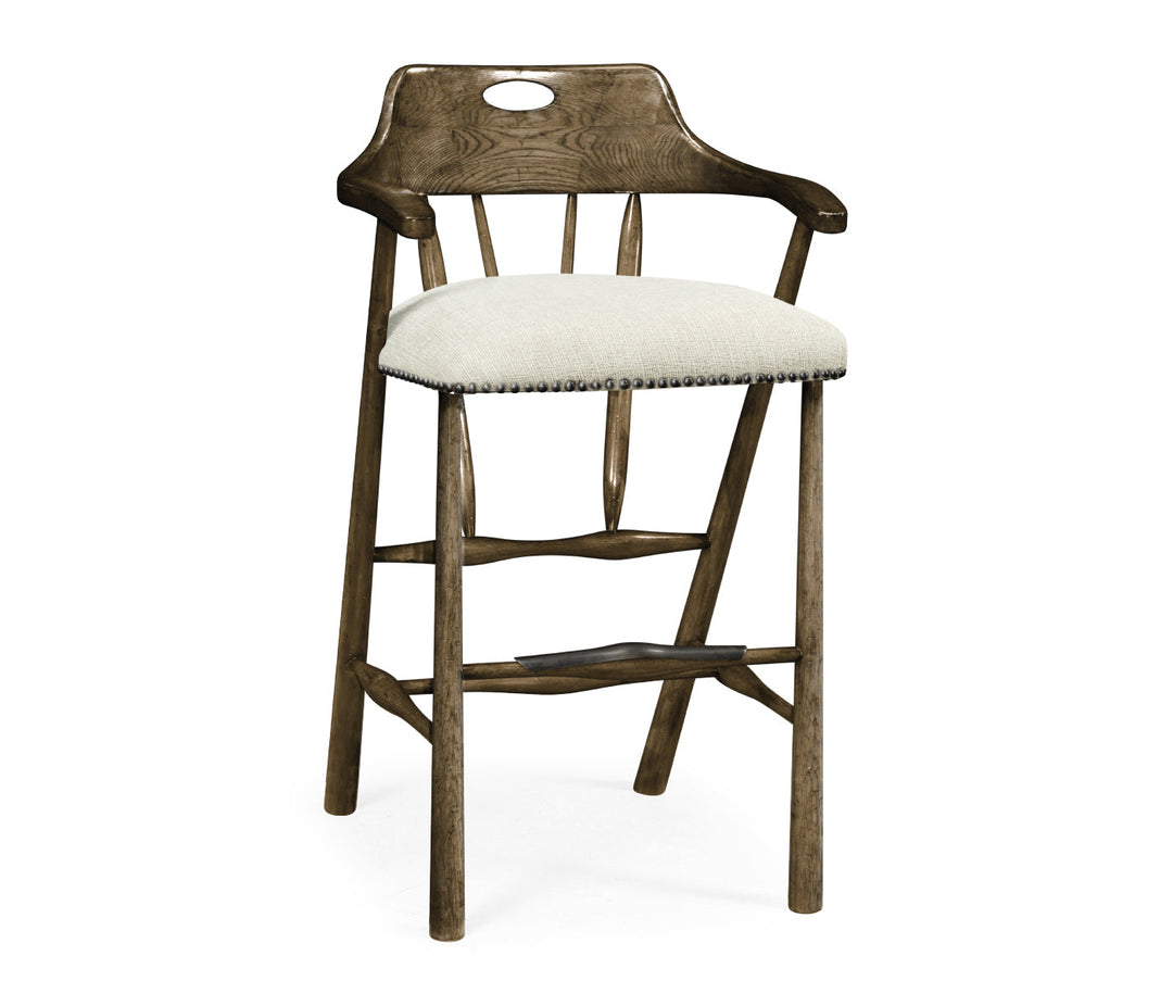 Smokers Style Dark Driftwood Bar Stool 495887-BS-DTD-F400