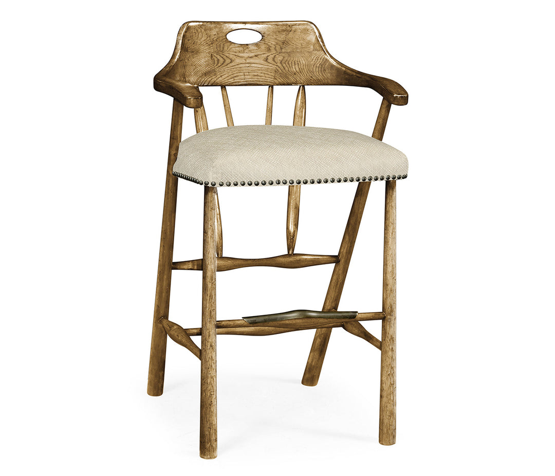 Smokers Style Medium Driftwood Bar Stool 495887-BS-DTM-F200