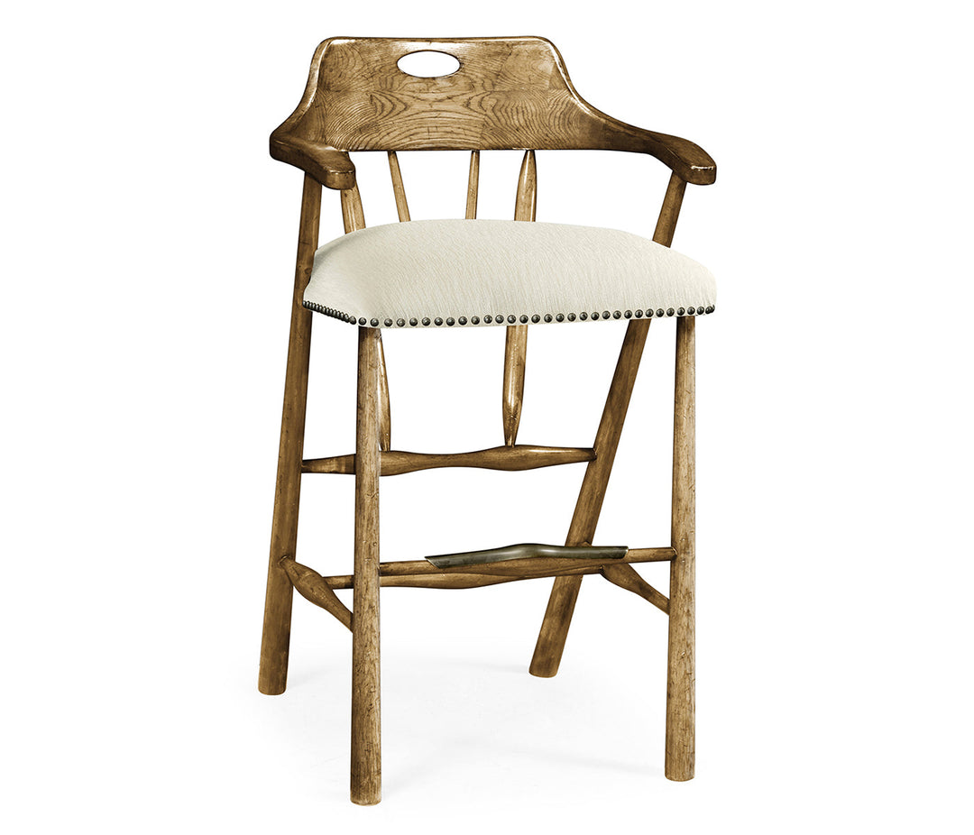 Smokers Style Medium Driftwood Bar Stool 495887-BS-DTM-F300