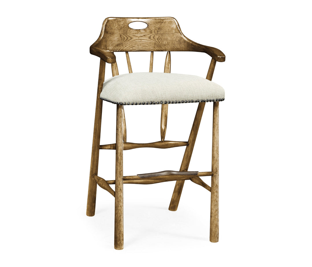 Smokers Style Medium Driftwood Bar Stool 495887-BS-DTM-F400