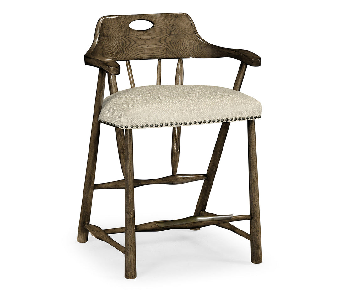 Smokers Style Dark Driftwood Counter Stool 495887-CS-DTD-F200