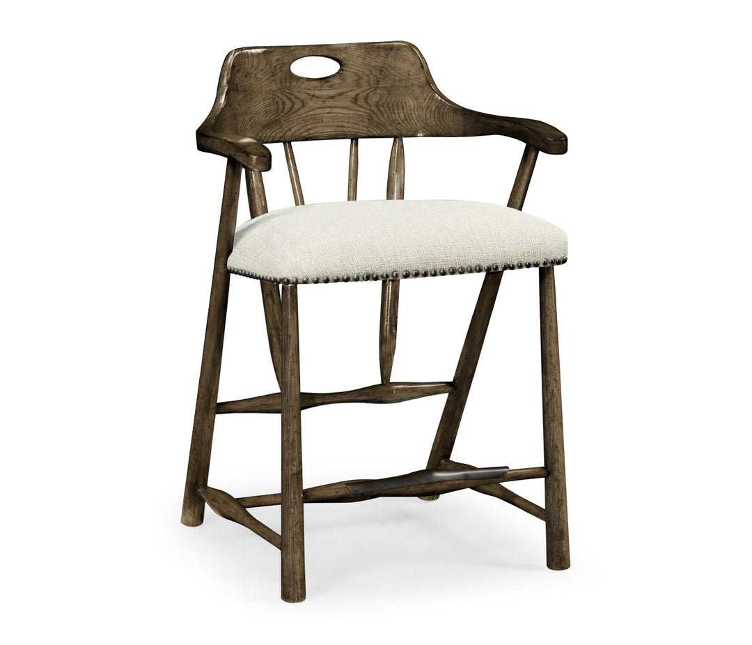 Smokers Style Dark Driftwood Counter Stool 495887-CS-DTD-F400