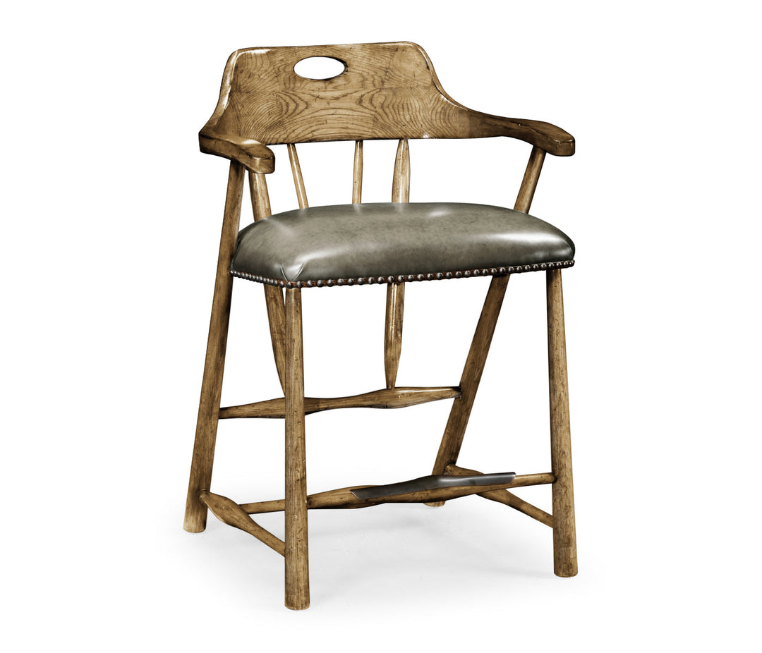 Smokers Style Medium Driftwood Counter Stool