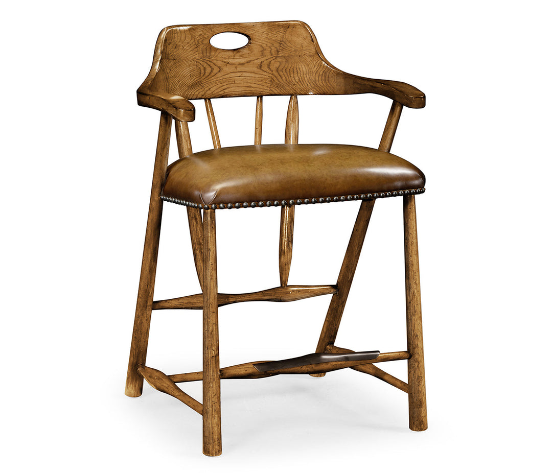 Smokers Style Light Brown Chestnut Counter Stool 495887-CS-LBC