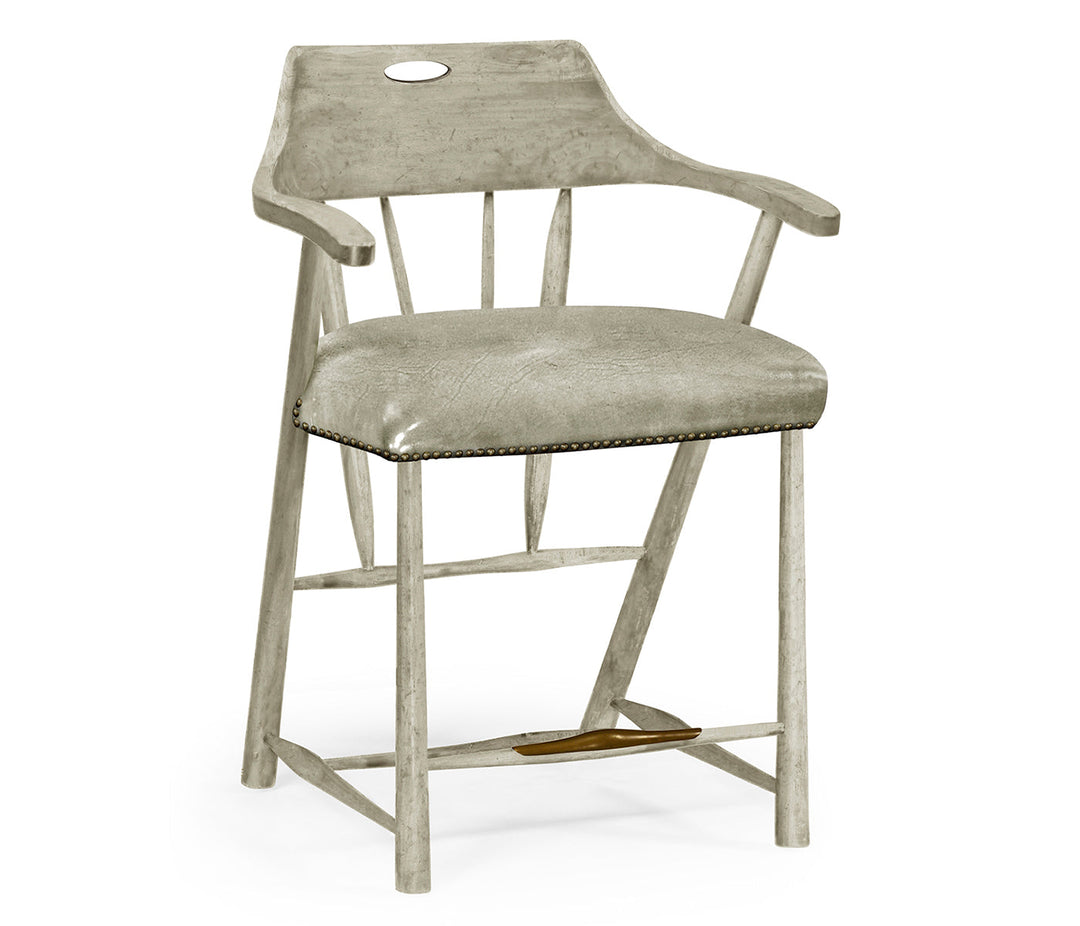 Smokers Style Rustic Grey Counter Stool