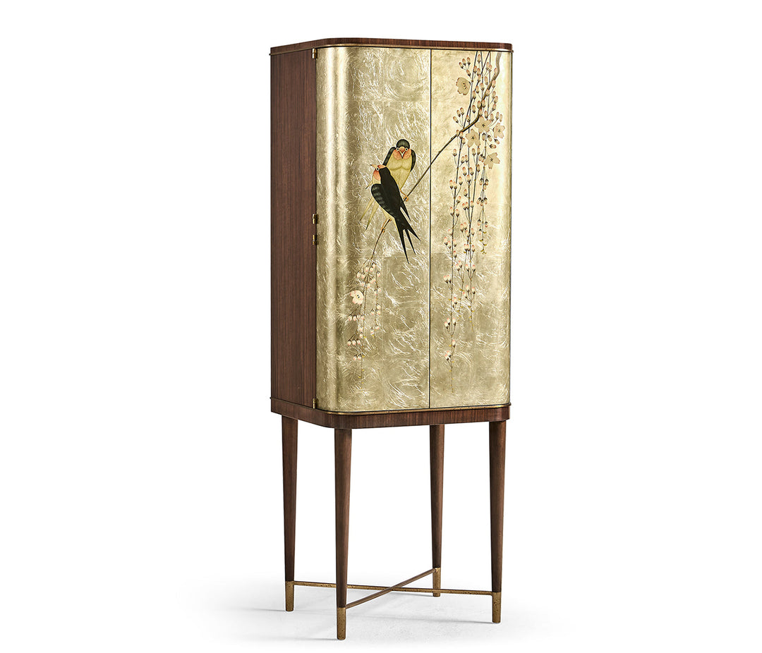 Curated Collection - Handpainted on Light Gold Foil Drinks Cabinet