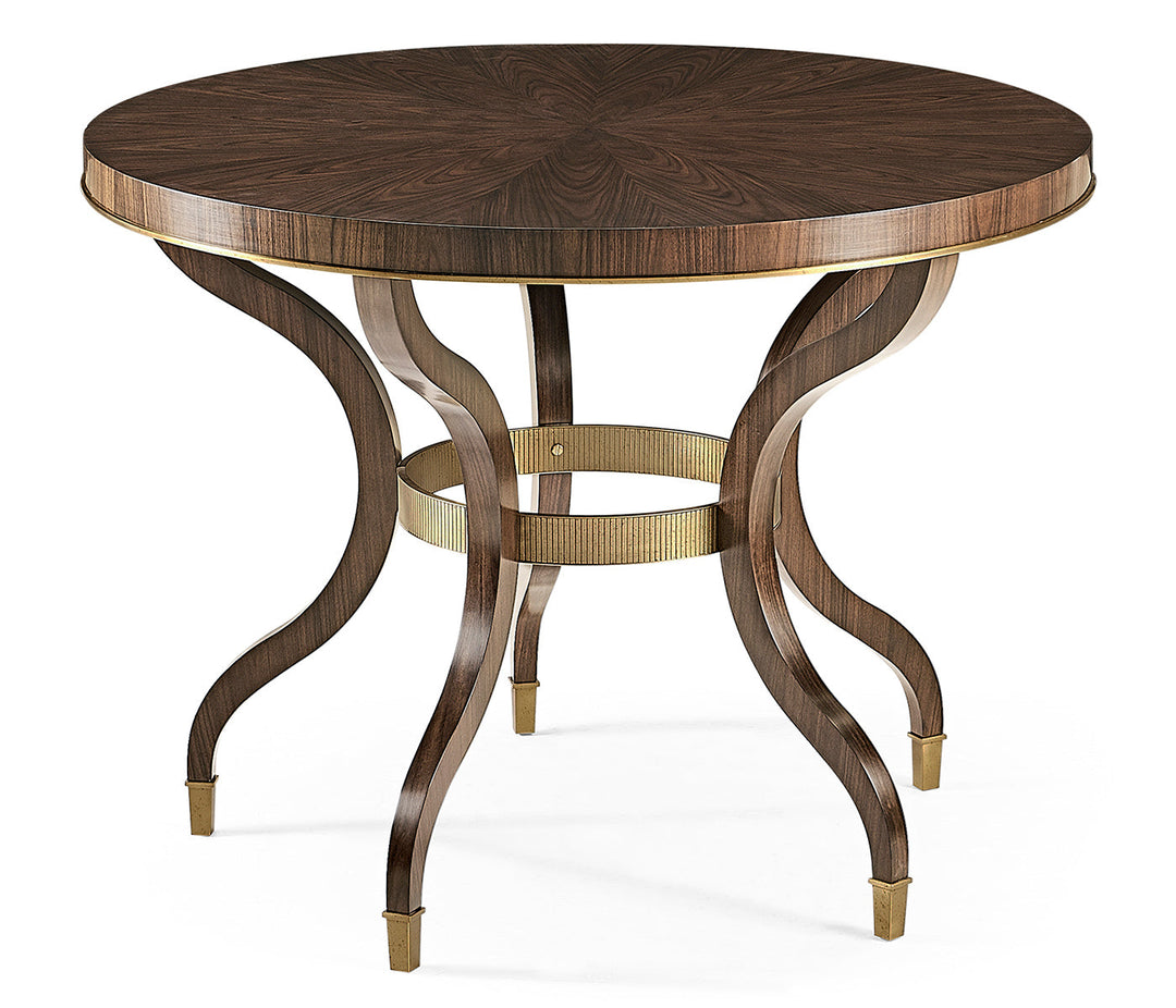 Curated Collection - Round Dark Santos & Brass Centre Table