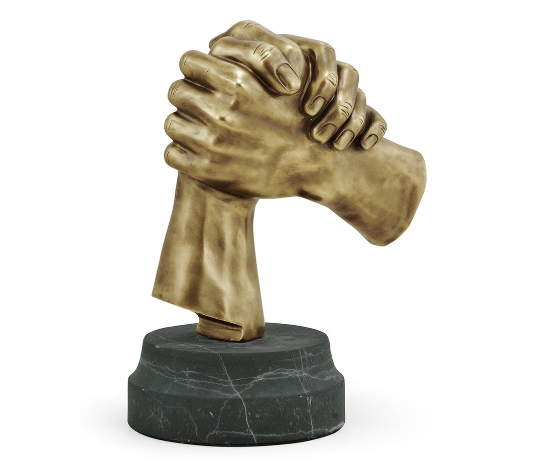 Curated Collection - Antique Brass Gripping Hands