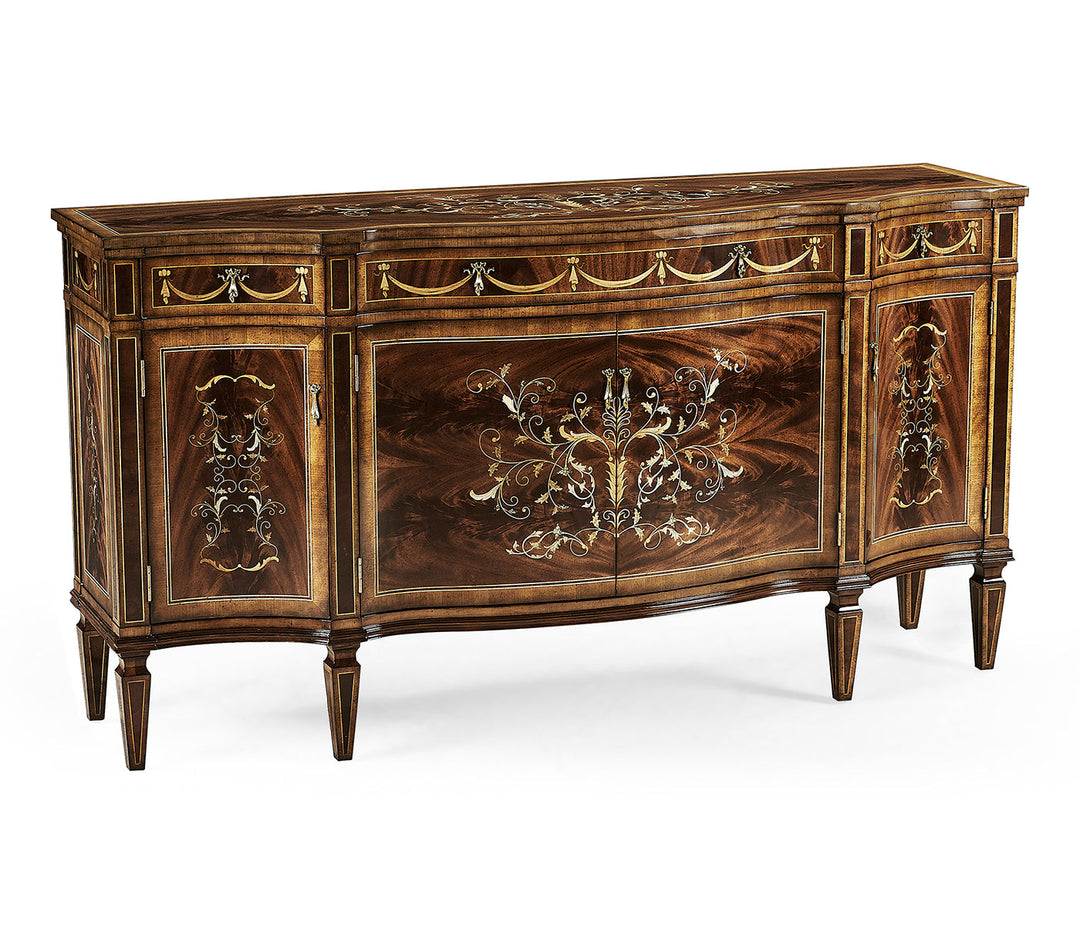 Regency Collection - Large side cabinet with fine MOP & marquetry inlay