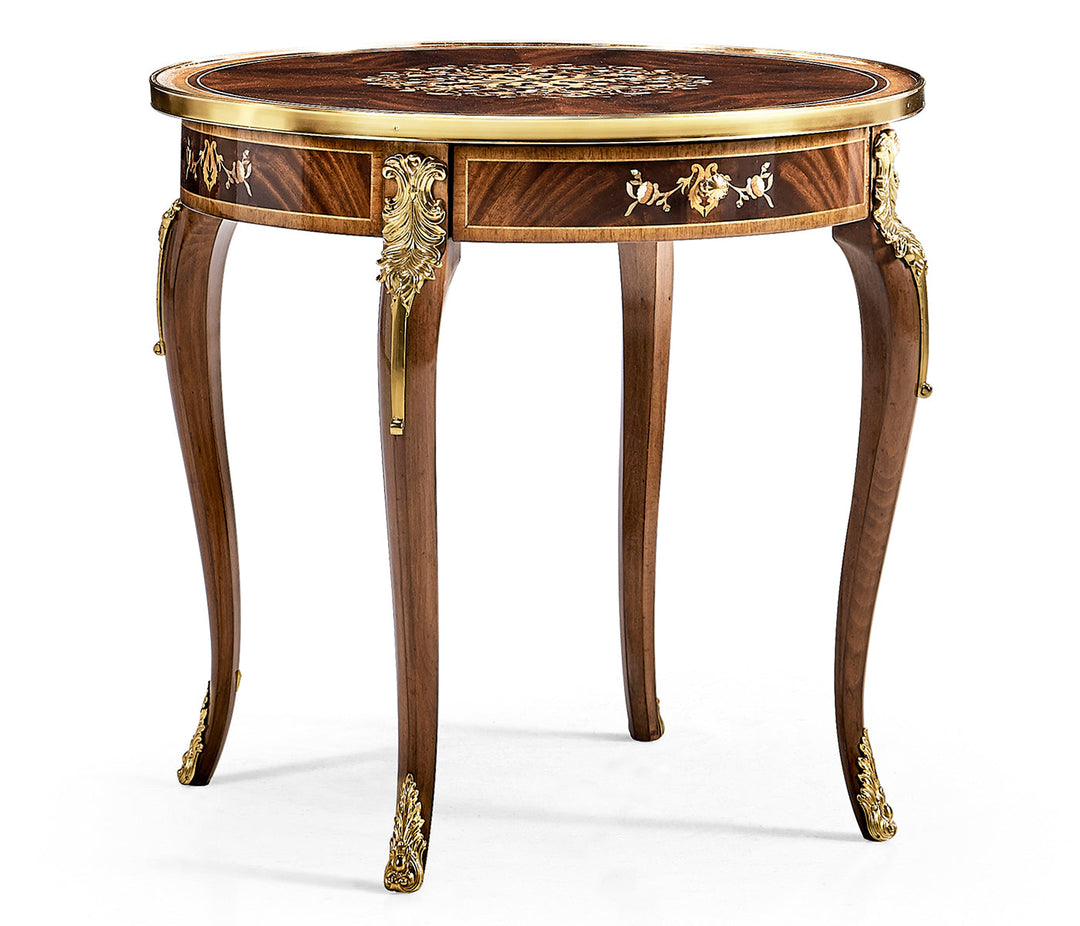 Regency Collection - Mahogany lamp table with mother of pearl & marquetry