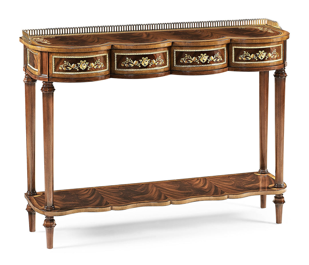 Regency Collection - Mahogany console table with mother of pearl & marquetry