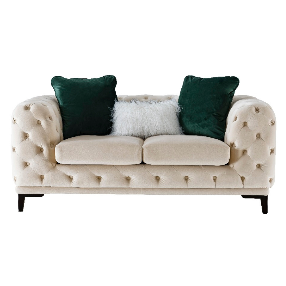 Statement Tuft Off-White Living Room Set