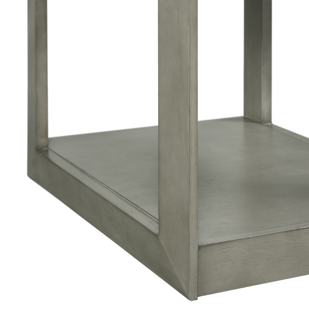 Gordon Rectangular End Table In Grey