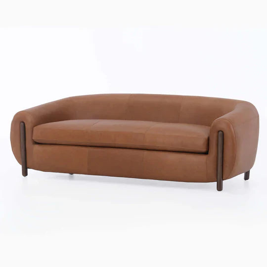 Grace Brown Leather Sofa Set