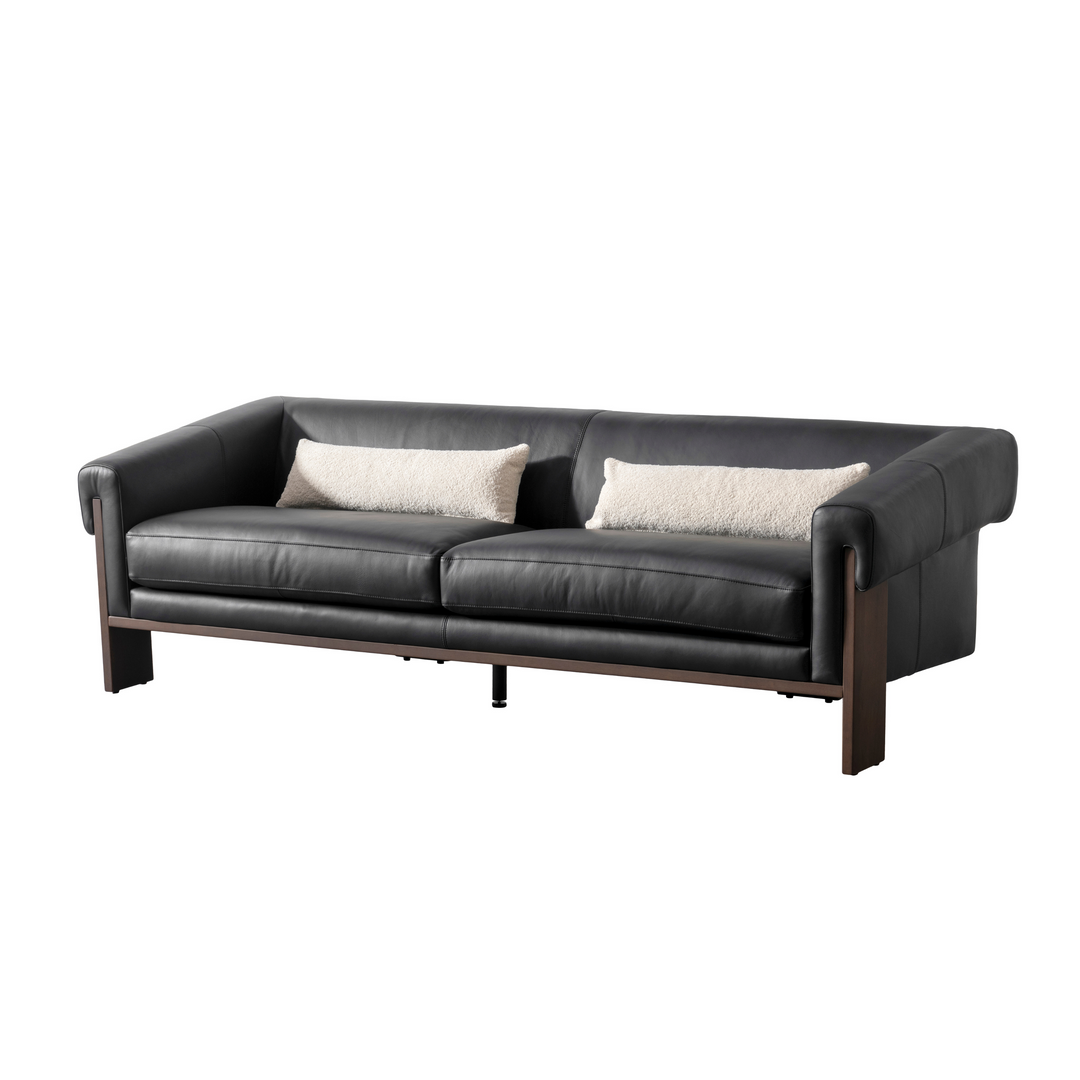 Luxe Living Black 4 Seater Sofa W232