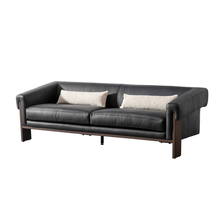 Luxe Living Black 4 Seater Sofa W232