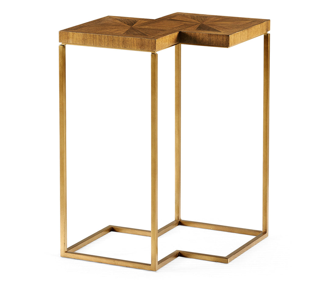 JC Modern - Eclectic Collection - Double Diamond Bookmatched Walnut Side Table