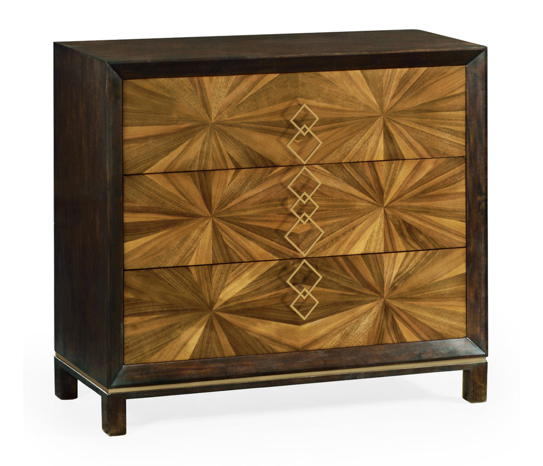 JC Modern - Eclectic Collection - Bookmatched Walnut Chest of Drawers