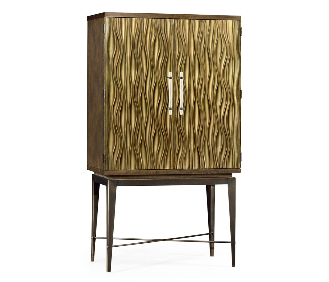 JC Modern - Eclectic Collection - Textured Chestnut Drinks Cabinet