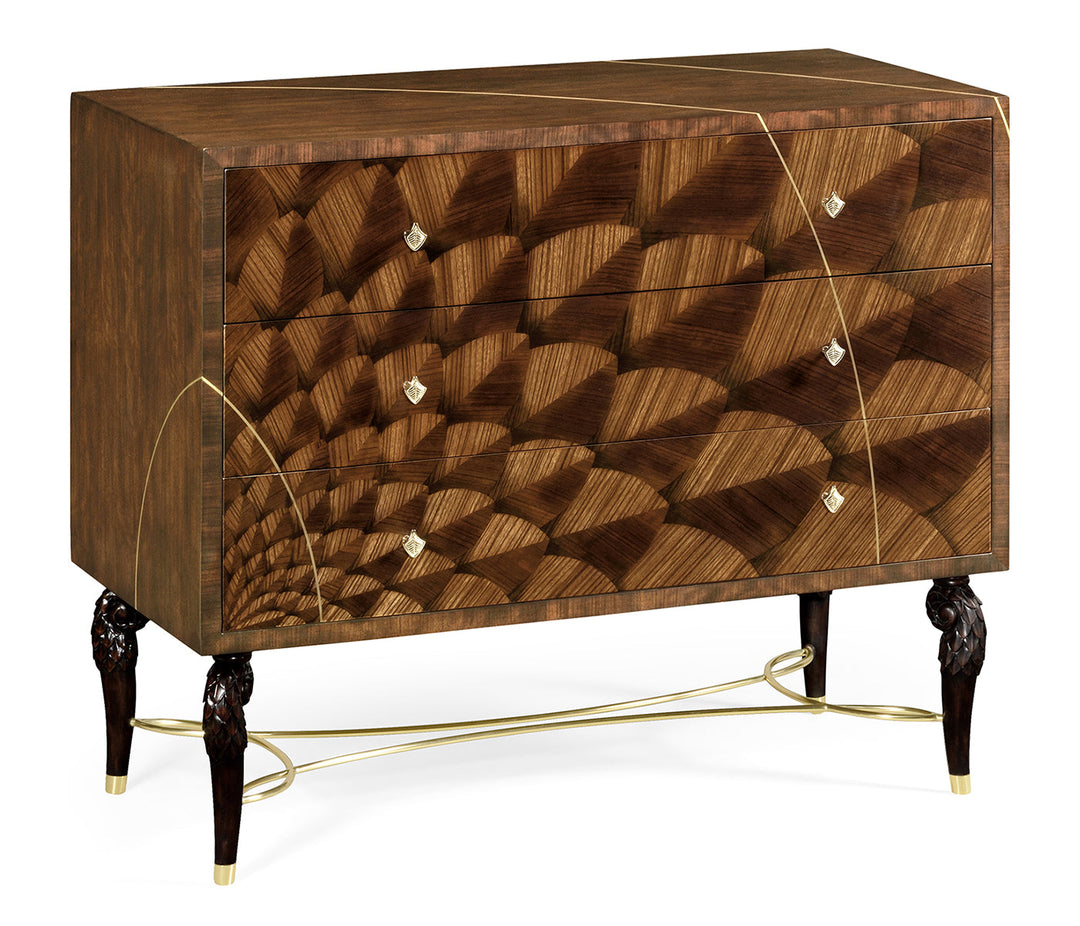 JC Modern - Icarus Collection - Feather Inlay Chest of Drawers