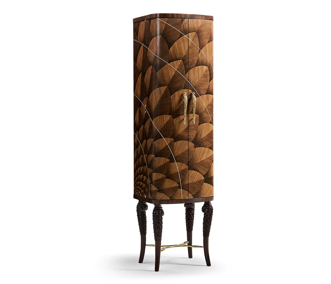 JC Modern - Icarus Collection - Feather Inlay Drinks Cabinet