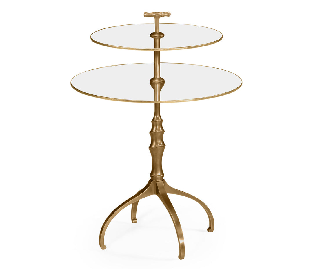 JC Modern - Luxe Collection - Round Bronze & Glass Side Table