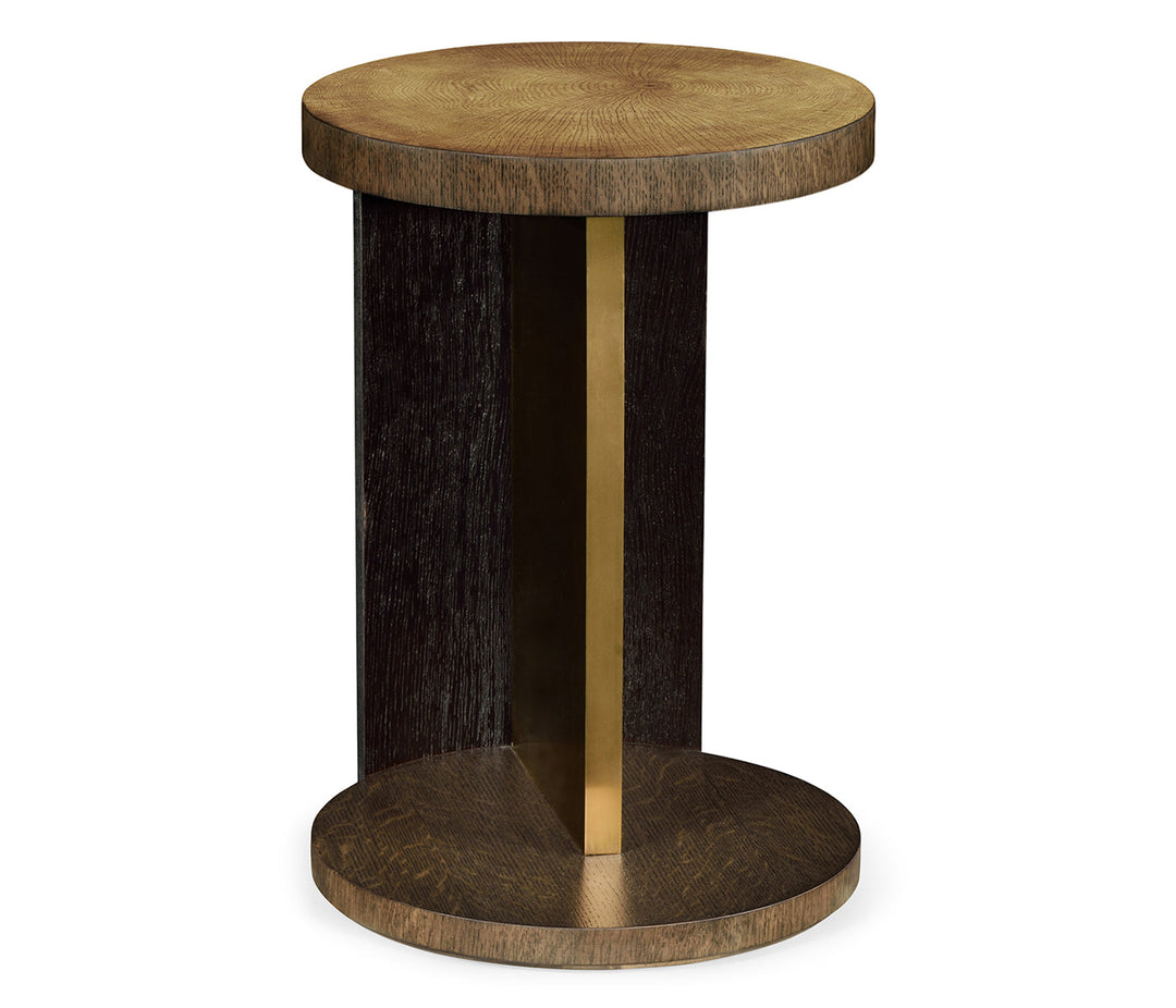 JC Modern - Langkawi Collection - Round Oak with Large Oyster Side Table