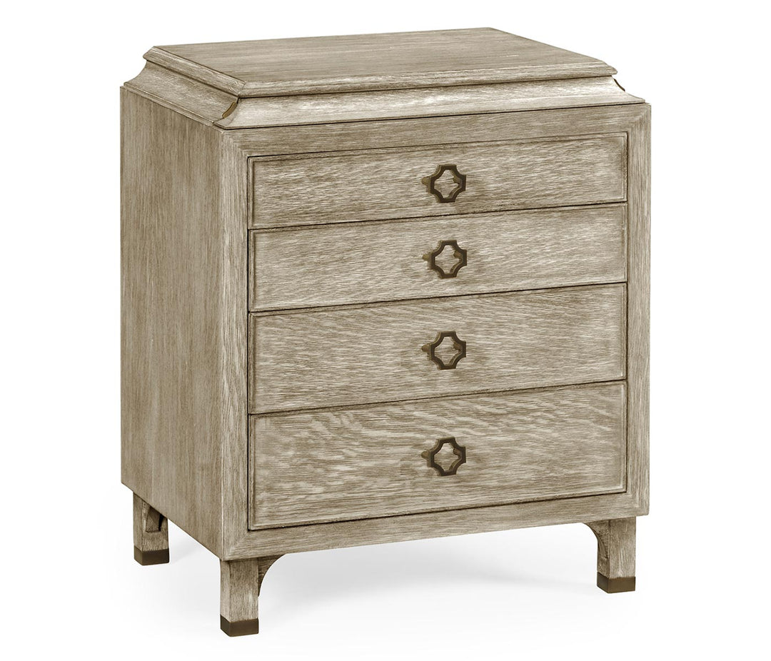 JC Modern - Corniche Collection - Small Greyed Oak Chest of Drawers