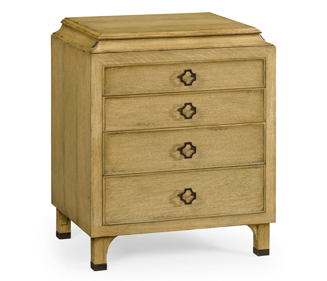 JC Modern - Corniche Collection - Small Natural Oak Chest of Drawers