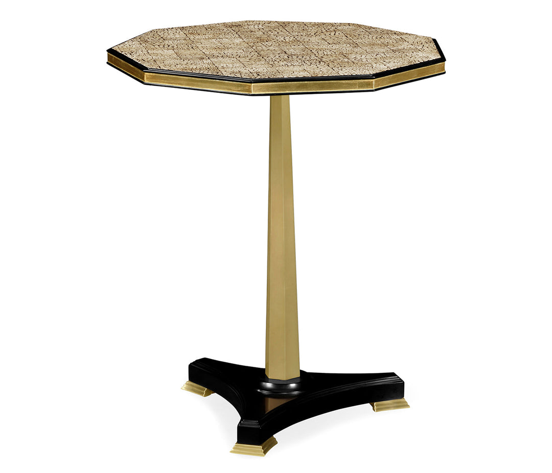 JC Modern - Eclectic Collection - Nonagon Honey Eggshell Side Table