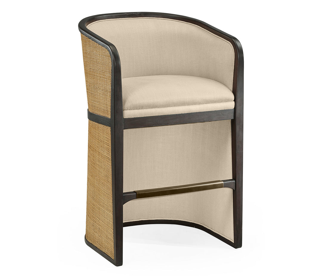 JC Modern - Langkawi Collection - Dark Brown Ash Tub Counter Stool