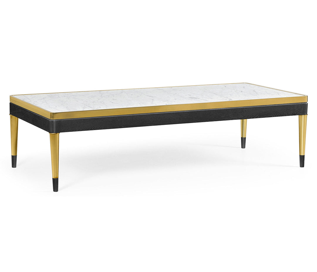 JC Modern - Fusion Collection - Fusion Rectangular Oak & Marble Cocktail Table