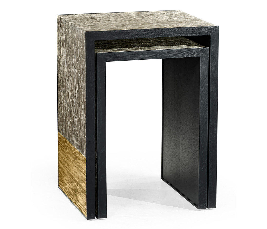 JC Modern - Fusion Collection - Fusion Etched Brass Nesting Tables