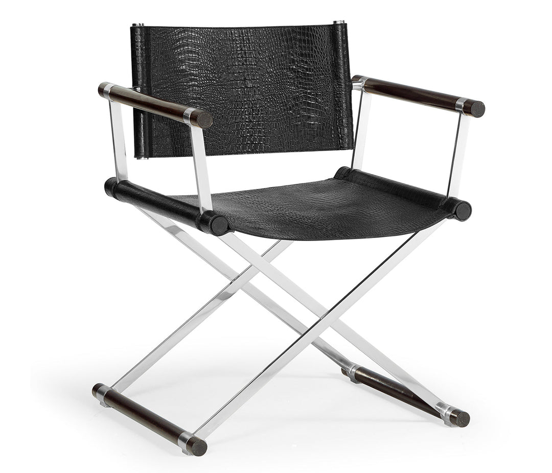 JC Modern - Campaign Collection - Campaign Style Charcoal Directors Chair