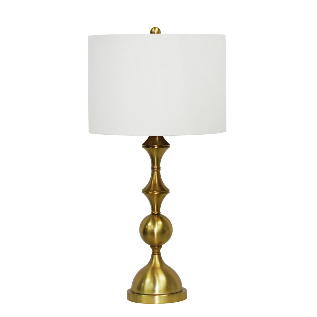 METAL 32" STACKED TABLE LAMP,GOLD