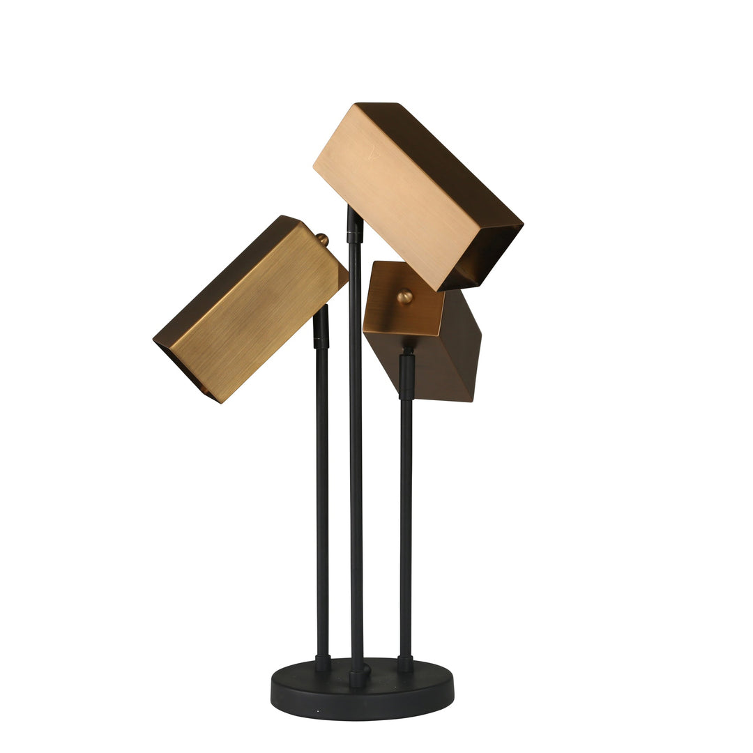 METAL 3-HEAD DESK LAMP 22",BRONZE