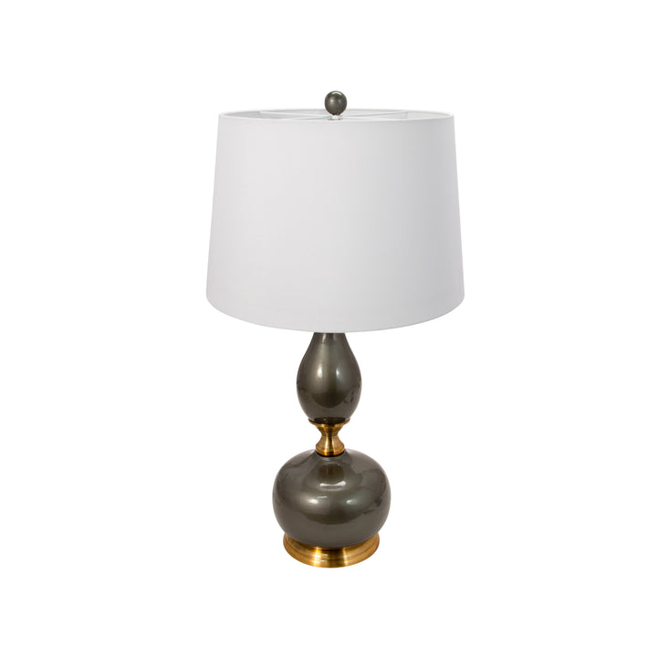 CERAMIC 33" GENIE TABLE LAMP,GRAY