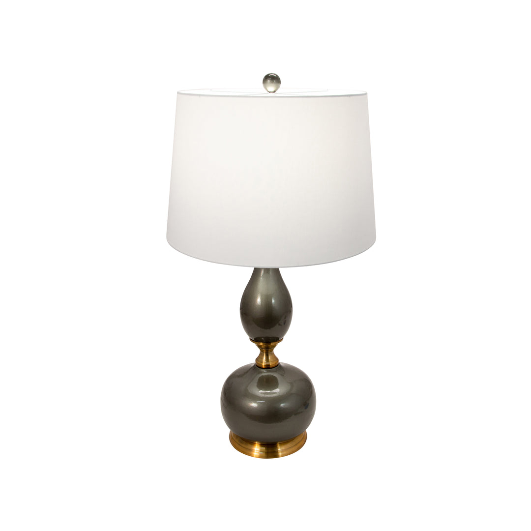 CERAMIC 33" GENIE TABLE LAMP,GRAY