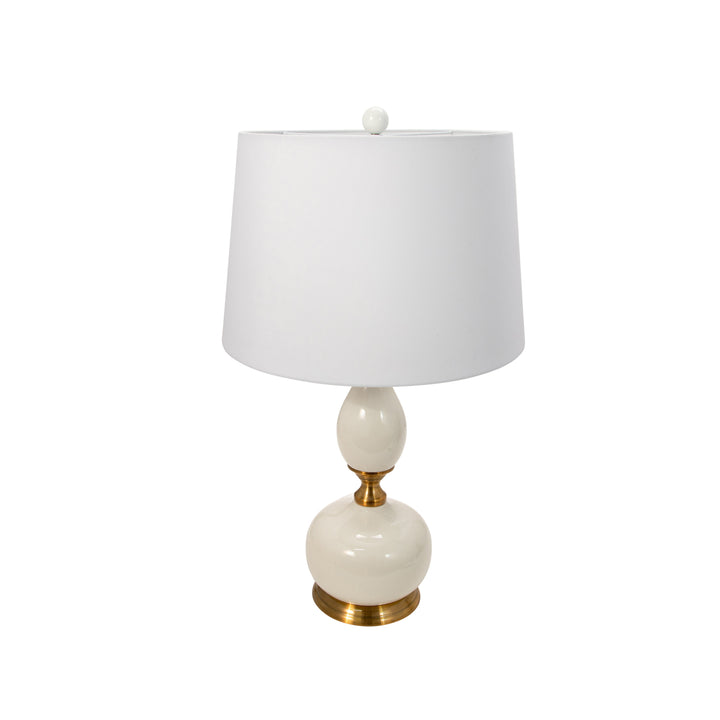 CERAMIC 33" GENIE TABLE LAMP,WHITE