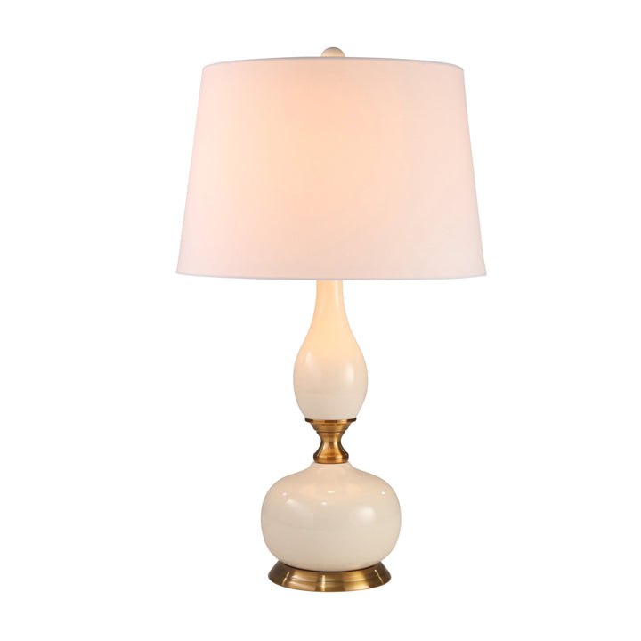 CERAMIC 33" GENIE TABLE LAMP,WHITE