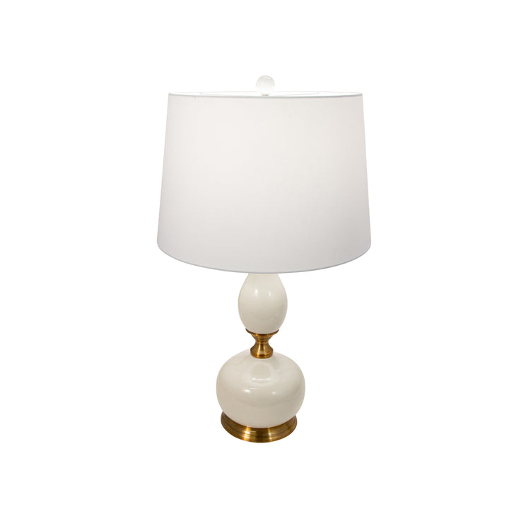 CERAMIC 33" GENIE TABLE LAMP,WHITE