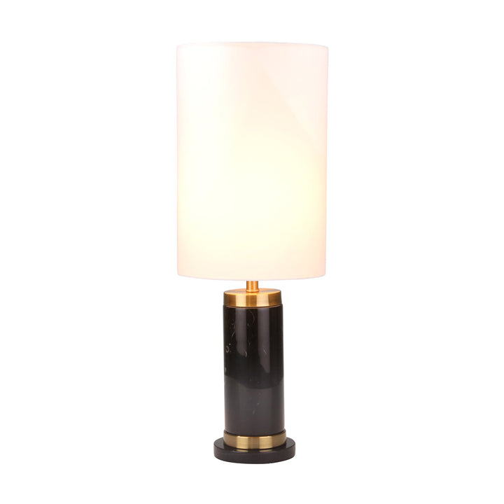 MARBLE BASE 32" TABLE LAMP, BLACK