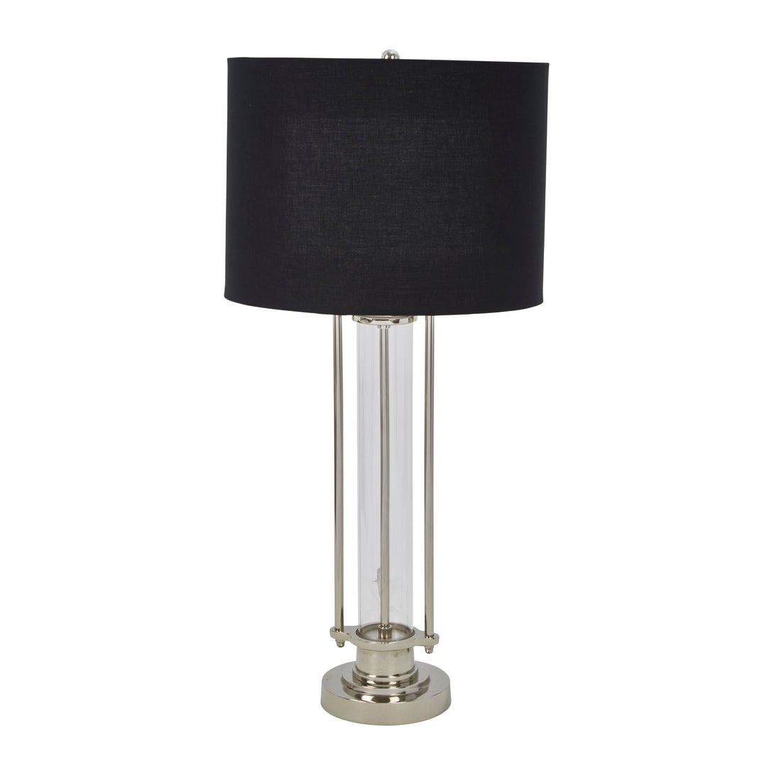 ALUMINUM 36" INDUSTRIAL TABLELAMP, SILVER