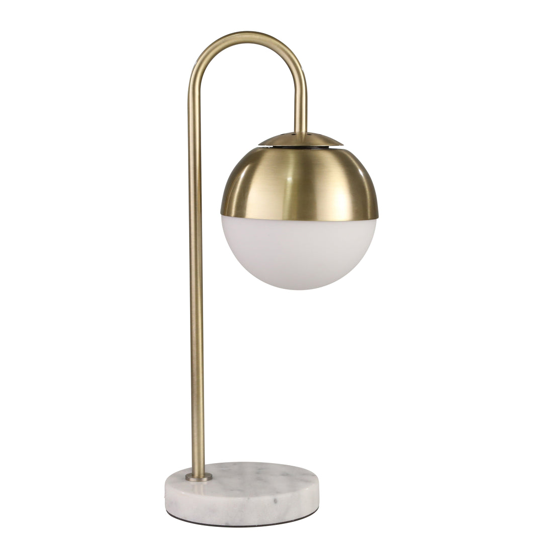 METAL 22" TASK LAMP WITH MARBL