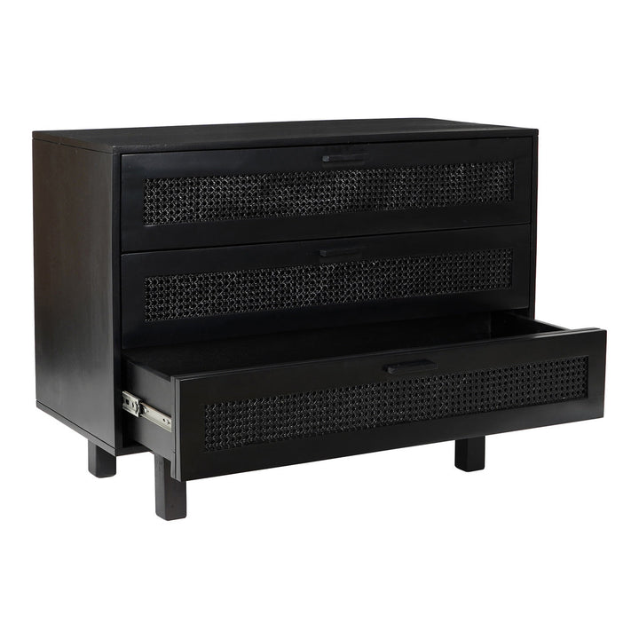 Ashton 3 Drawer Chest Black