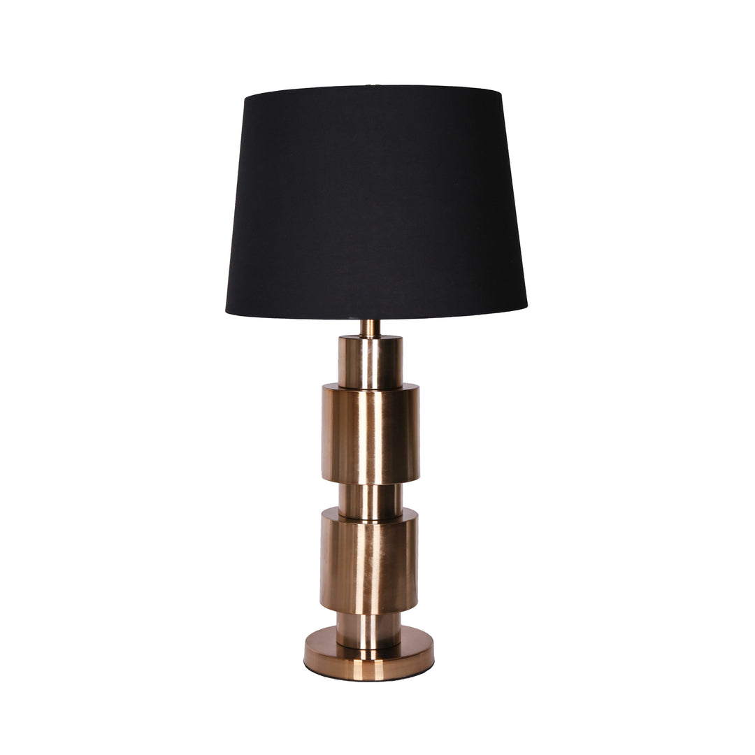 METAL STACKED CYLINDER TABLE LAMP