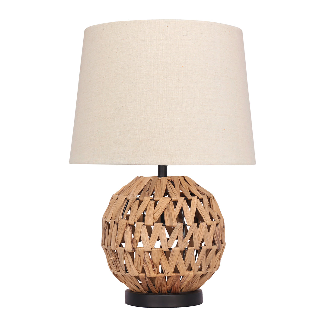 RATTAN 25" PUMPKIN TABLE LAMP