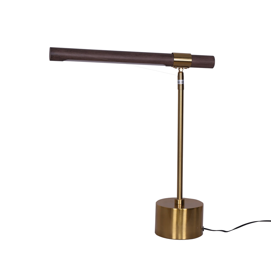 METAL 17" LED "TELESCOPE" TABLE LAMP, GOLD