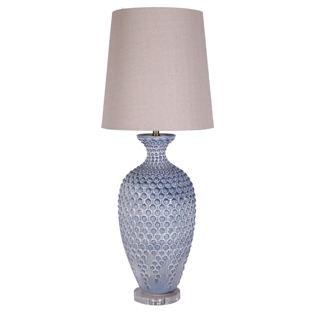 CERAMIC 39" URN TABLE LAMP, WHITE