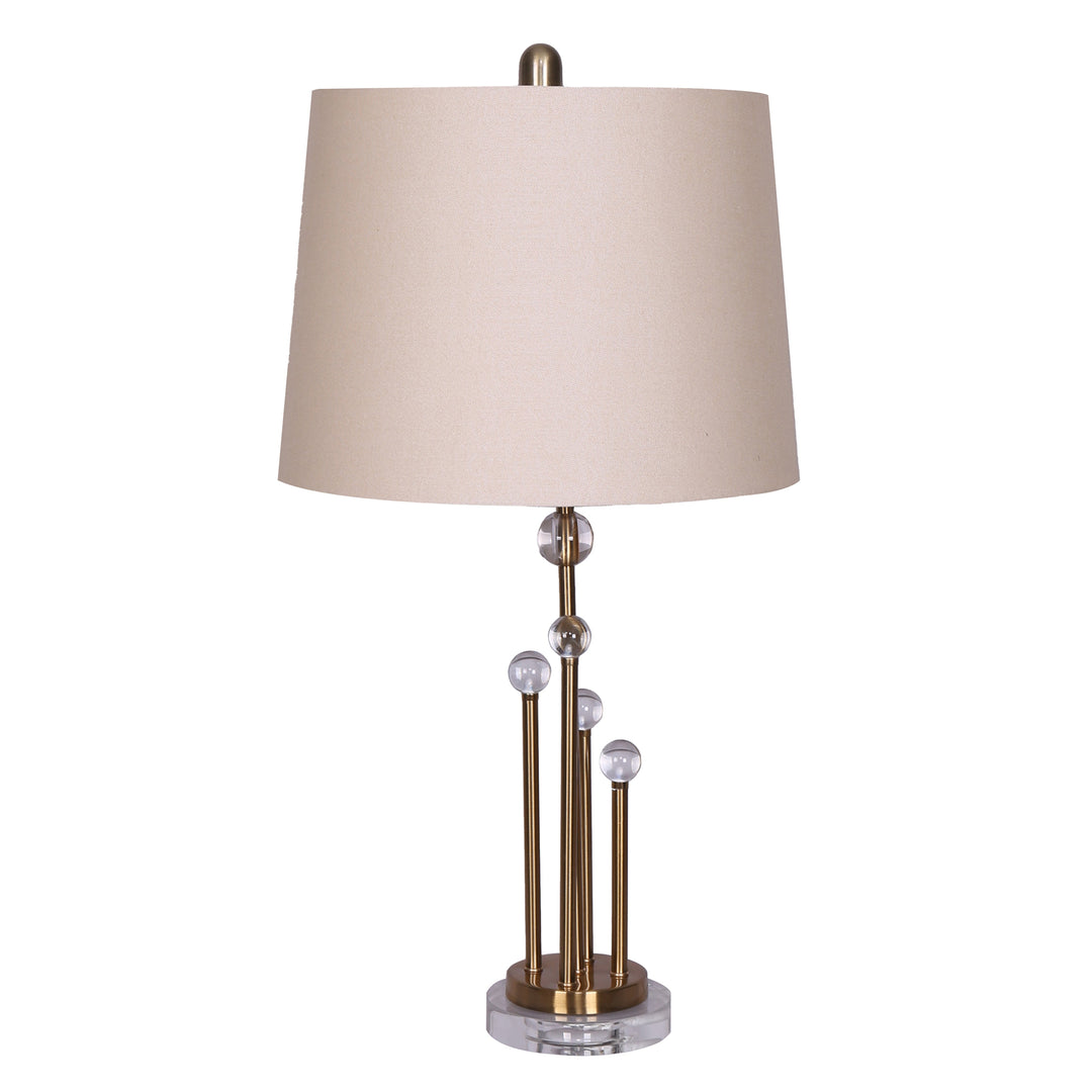 METAL 26" TUBE GARDEN TABLE LAMP, GOLD